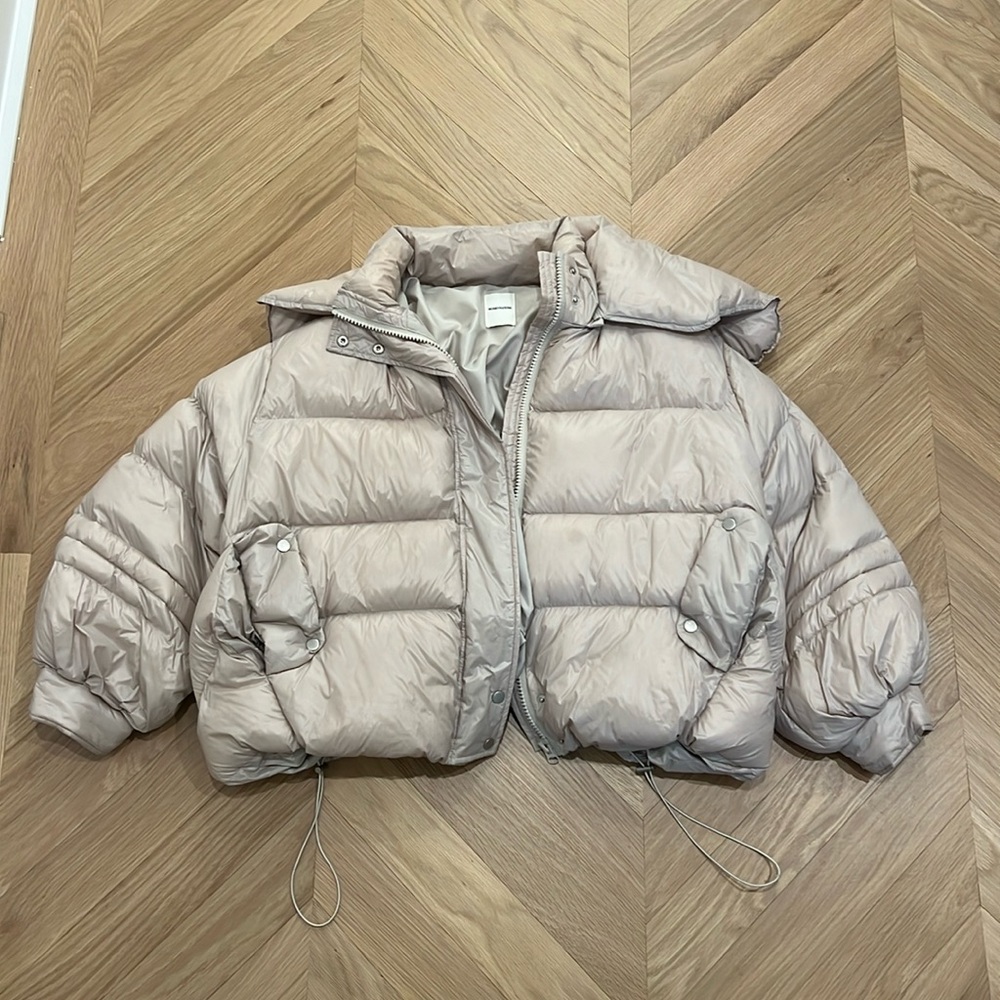 Moneypacking tan puffer jacket - Frankie Shop